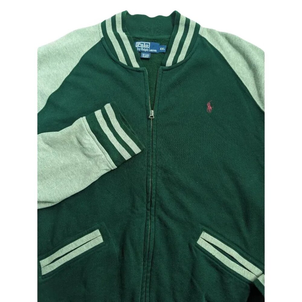 Polo Ralph Lauren Varsity Jacket Cotton Blend Sz XXL EUC - Picture 5 of 5